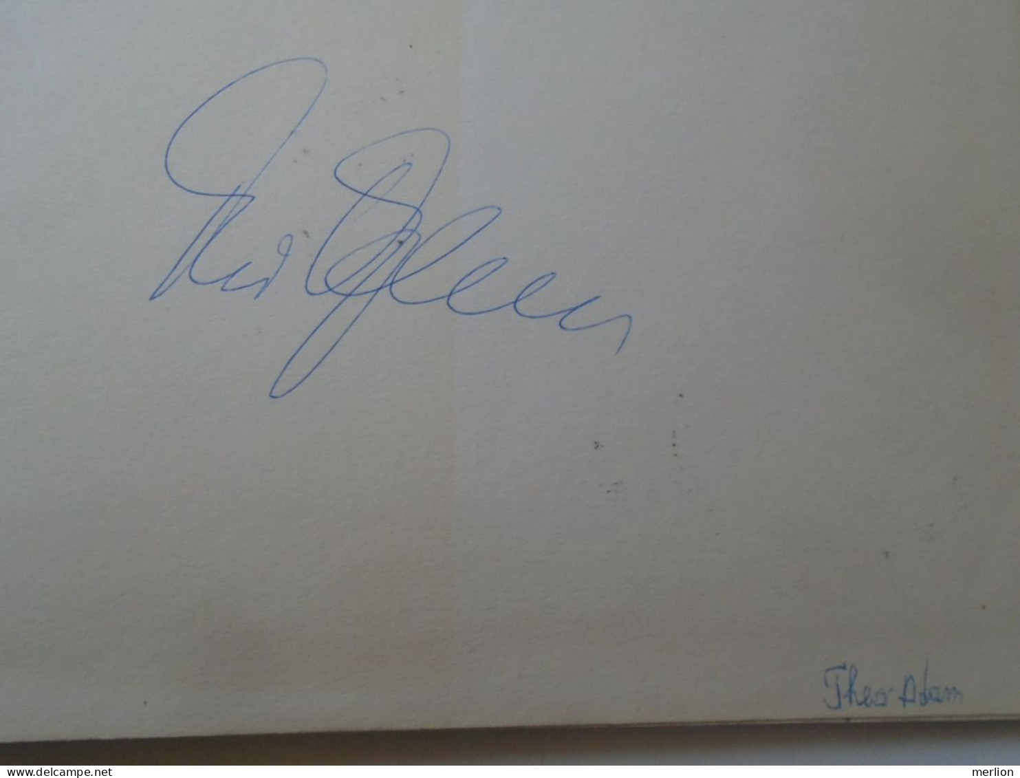 D203351  Signature -Autograph  -   Theo Adam - Opera Singer - Bass Baritone - Wagner, Bayreuth , Saatsoper Dresden  1981 - Chanteurs & Musiciens