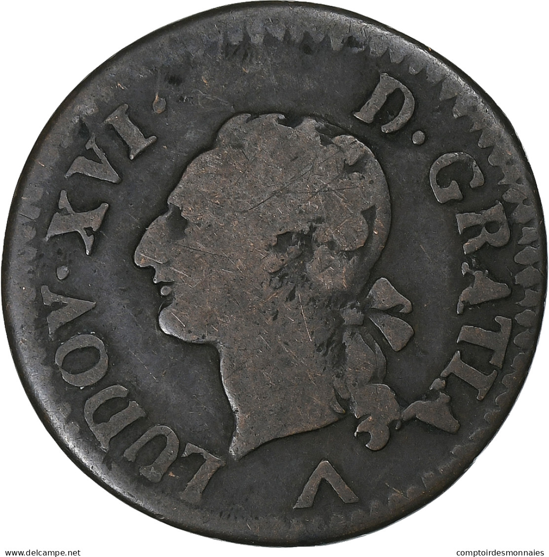 France, Louis XVI, Liard, 1779, Lille, Cuivre, TB, Gadoury:348 - 1774-1791 Louis XVI