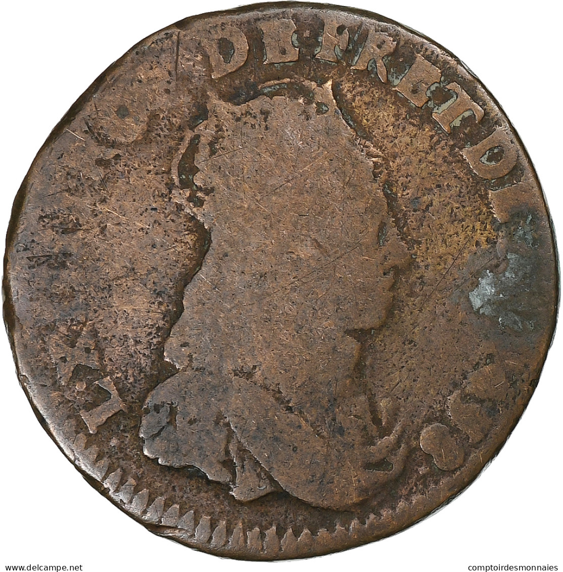 France, Louis XIV, Liard De France, 1658, Chatellerault, Cuivre, B+, C2G:108 - 1643-1715 Louis XIV The Great