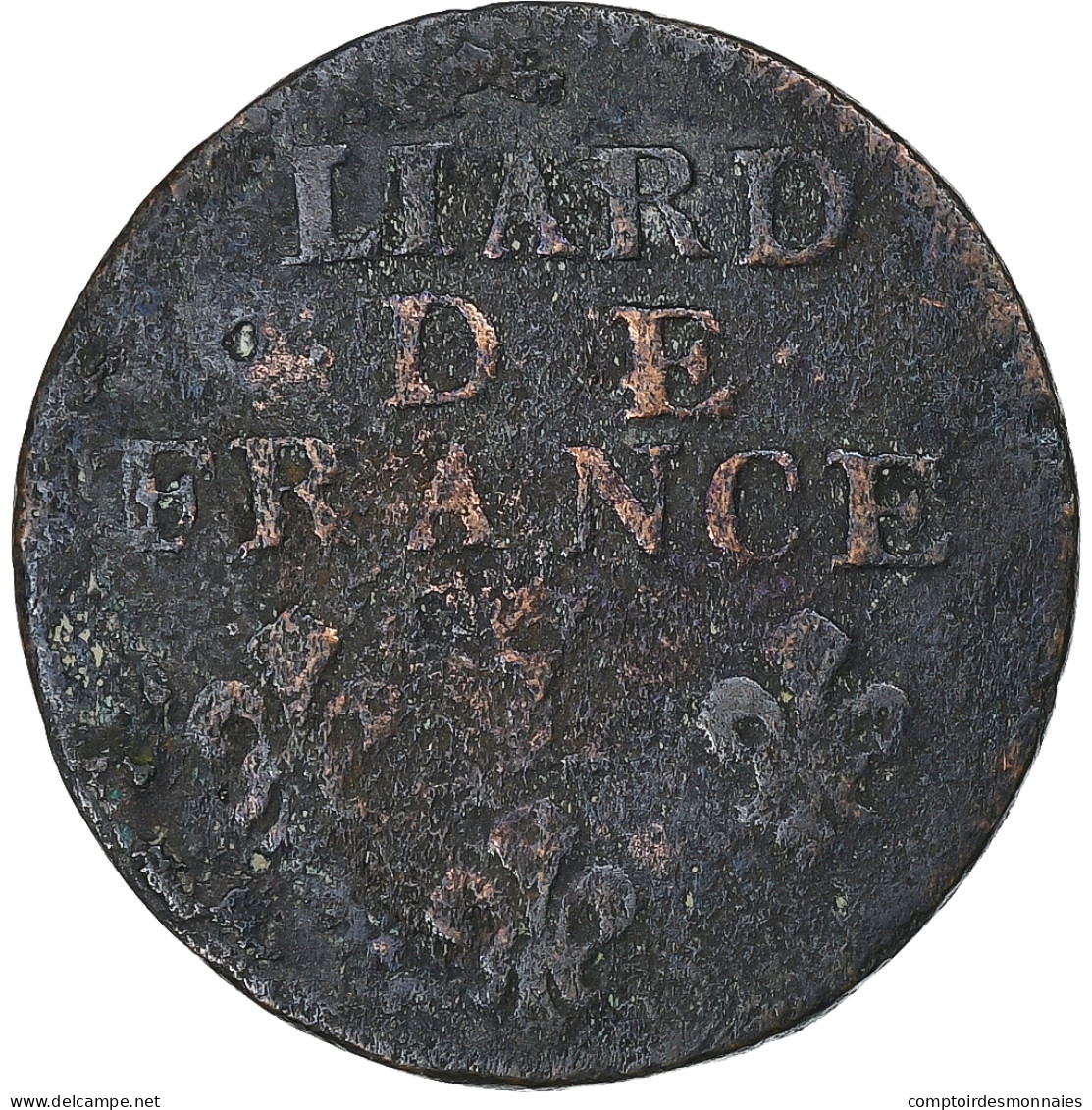 France, Louis XIV, Liard De France, 1696, Lille, Cuivre, B, C2G:190 - 1643-1715 Louis XIV Le Grand