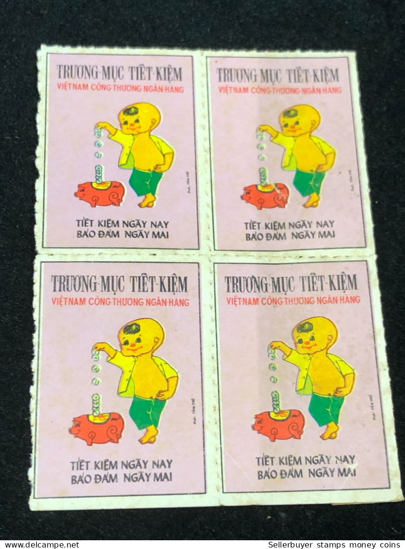 Vietnam South Stamps Before 1975($ Wedge PAPER Tiet Kiem Lon) 1pcs 4 Stamps Quality Good - Collections