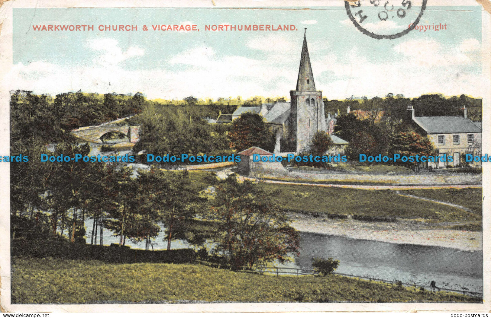 R105448 Warkworth Church And Vicarage. Northumberland. 1905 - Monde