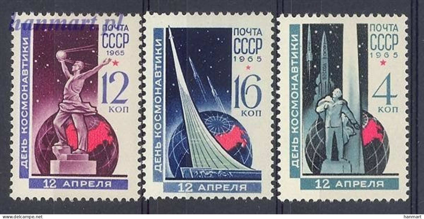 Soviet Union, USSR 1965 Mi 3038-3040 MNH  (ZE4 CCC3038-3040) - Denkmäler