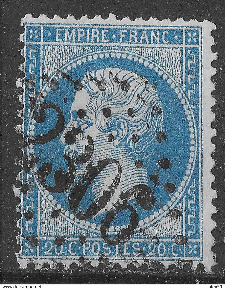 Lot N°106 N°22,Oblitéré GC 2306 MELUN(73), Indice 1 - 1862 Napoléon III
