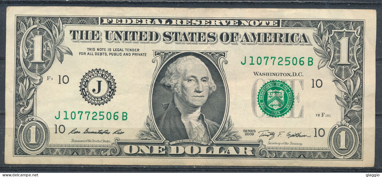 °°° USA 1 DOLLAR 2009 J °°° - Federal Reserve Notes (1928-...)