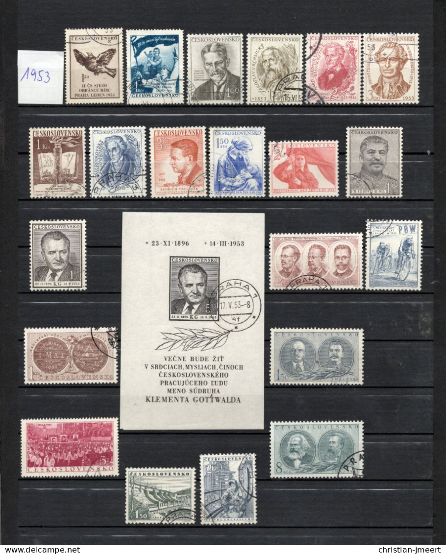 Collection Tchécoslovaquie 1949/59 En Parfaite état - Oblitérés