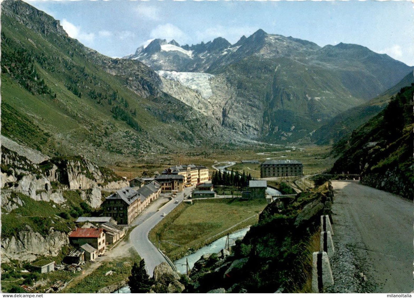 Gletsch Mit Rhonegletscher Und Galenstock (14109) - Obergoms