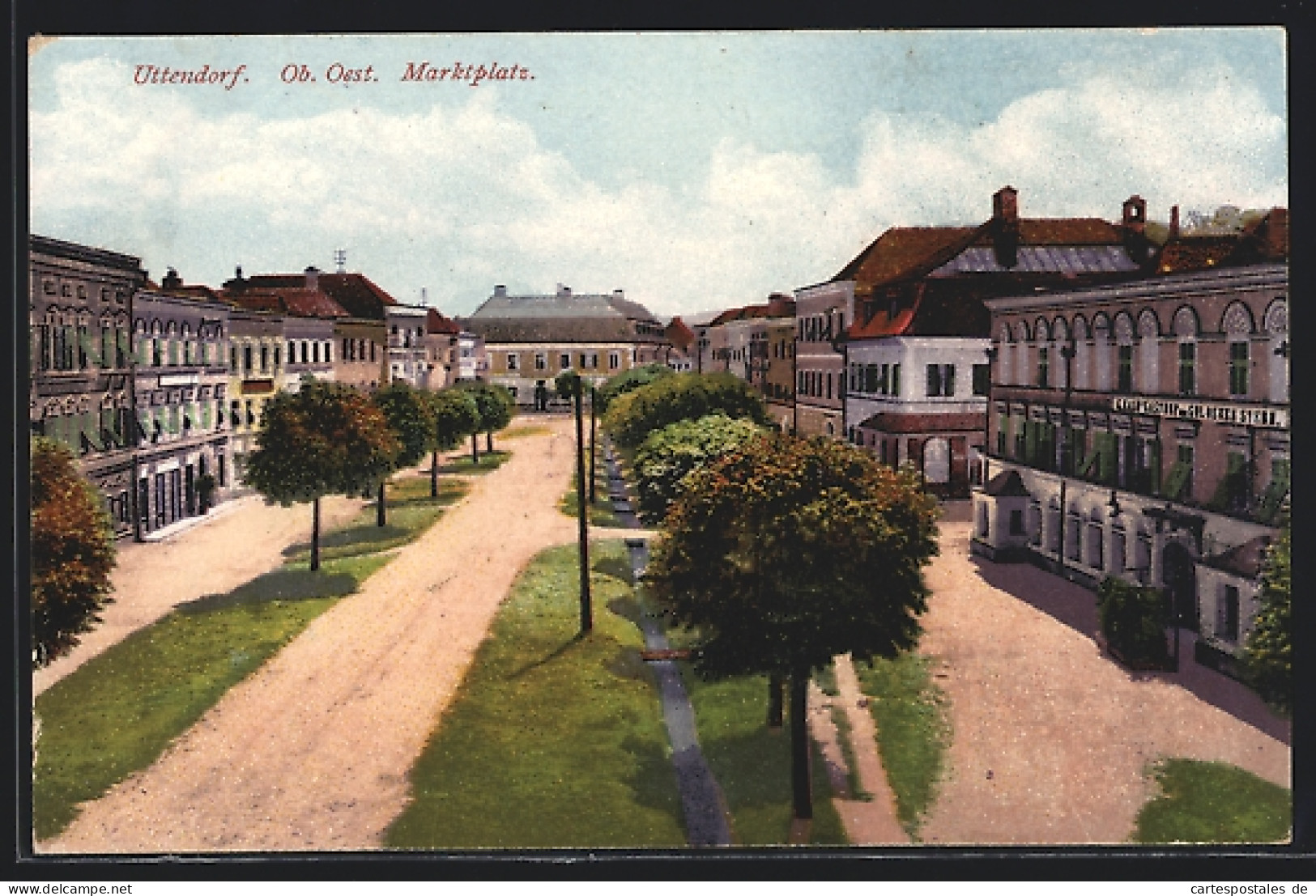 AK Uttendorf /Ob. Oest., Blick Auf Den Marktplatz  - Sonstige & Ohne Zuordnung