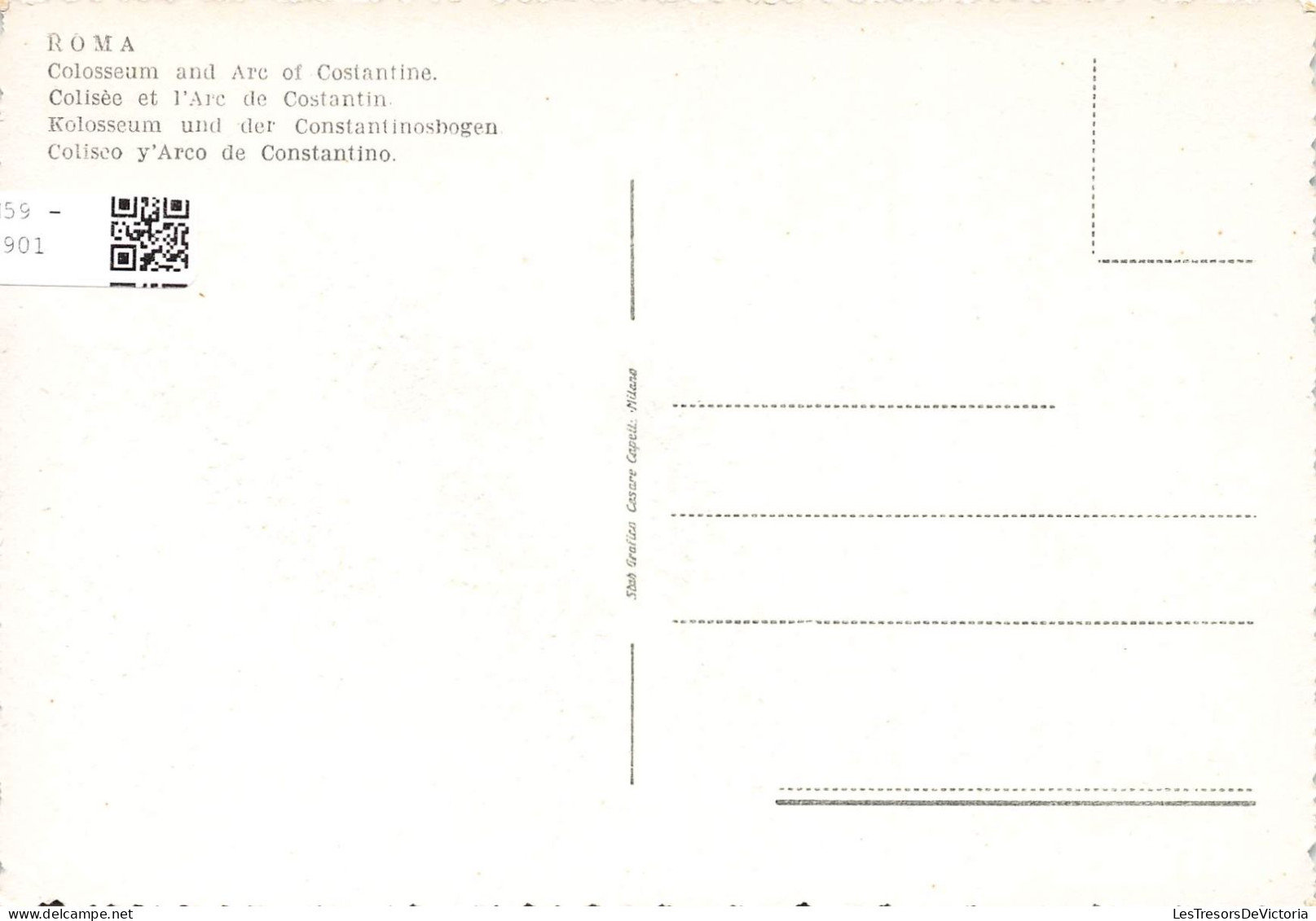 ITALIE - Roma - Colosseo E Arco Di Costantino - Carte Postale - Kolosseum