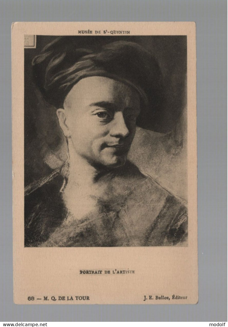 CPA - Arts - Tableaux - Musée De St-Quentin - M. Q. De La Tour - N°68 - Portrait De L'Artiste - Non Circulée - Peintures & Tableaux