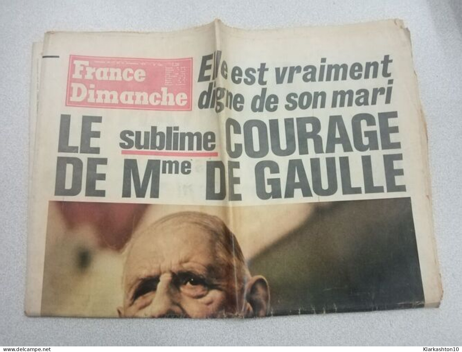 FRANCE DIMANCHE Du 17 Au 23 Novembre 1970 Mort Du Général De Gaulle - Non Classés