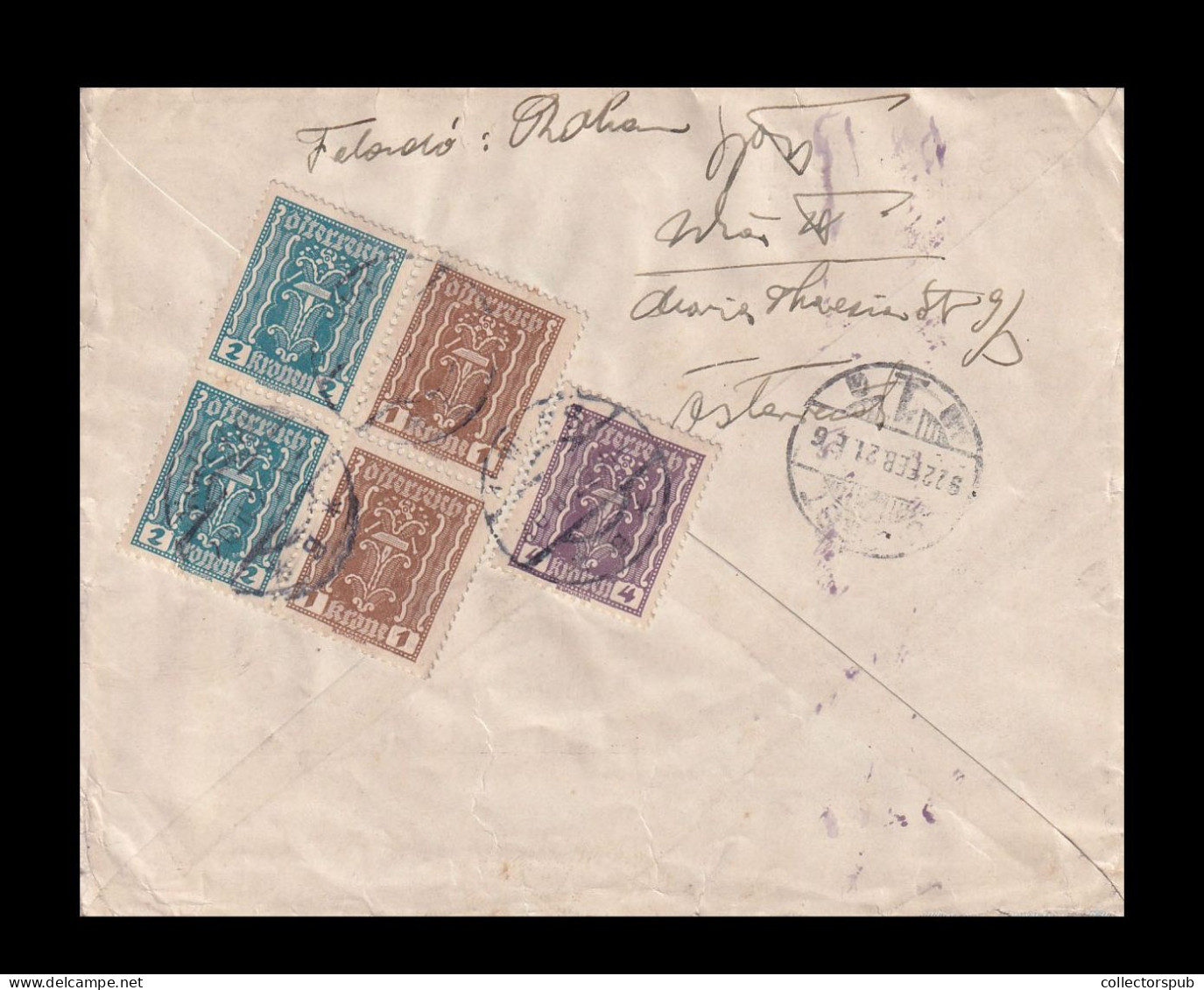 AUSTRIA 1922. Registered Inflation Cover To Hungary - Storia Postale