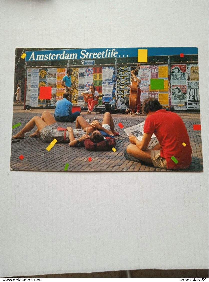 CARTOLINE 17X10,5: HOLLAND / AMSTERDAM STREETLIFE - NON VIAGGIATA - F/G - COLORI - LEGGI - Collections & Lots