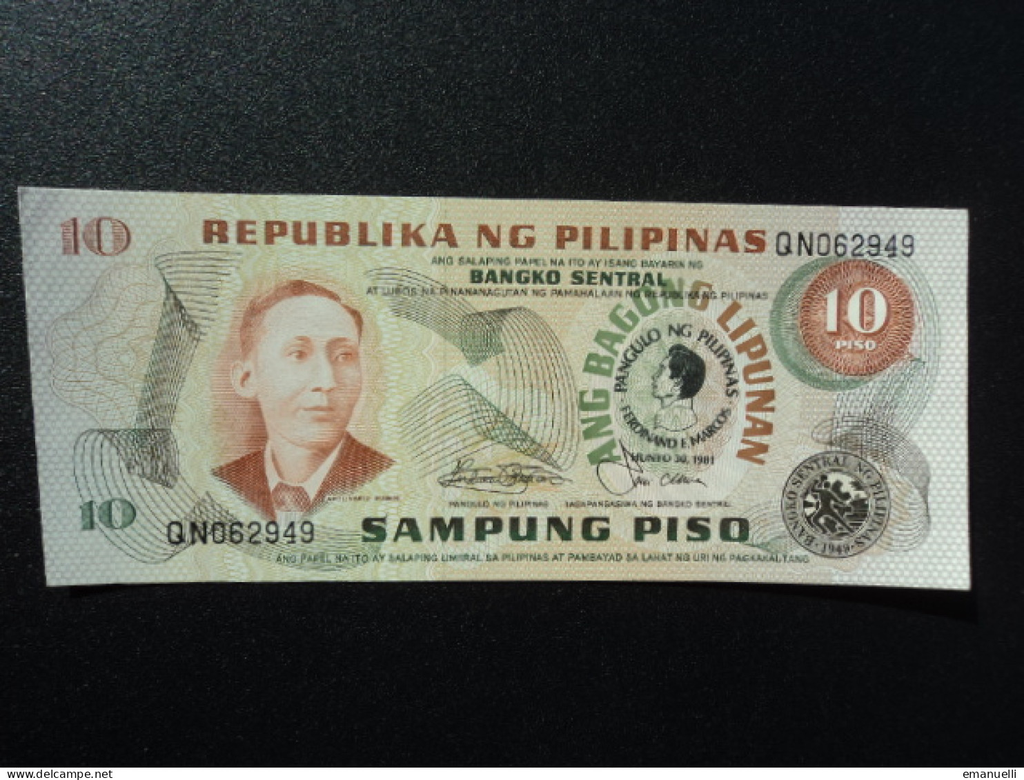 PHILIPPINES : 10 PISO   1981    P 167a   Presque SPL à SPL - Filippine