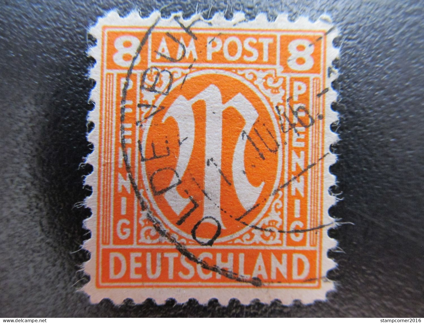 Bizone Nr. 5z I, 1945, Plattenfehler, Gestempelt, BPP Geprüft, Mi 30€  *DEK124* - Oblitérés