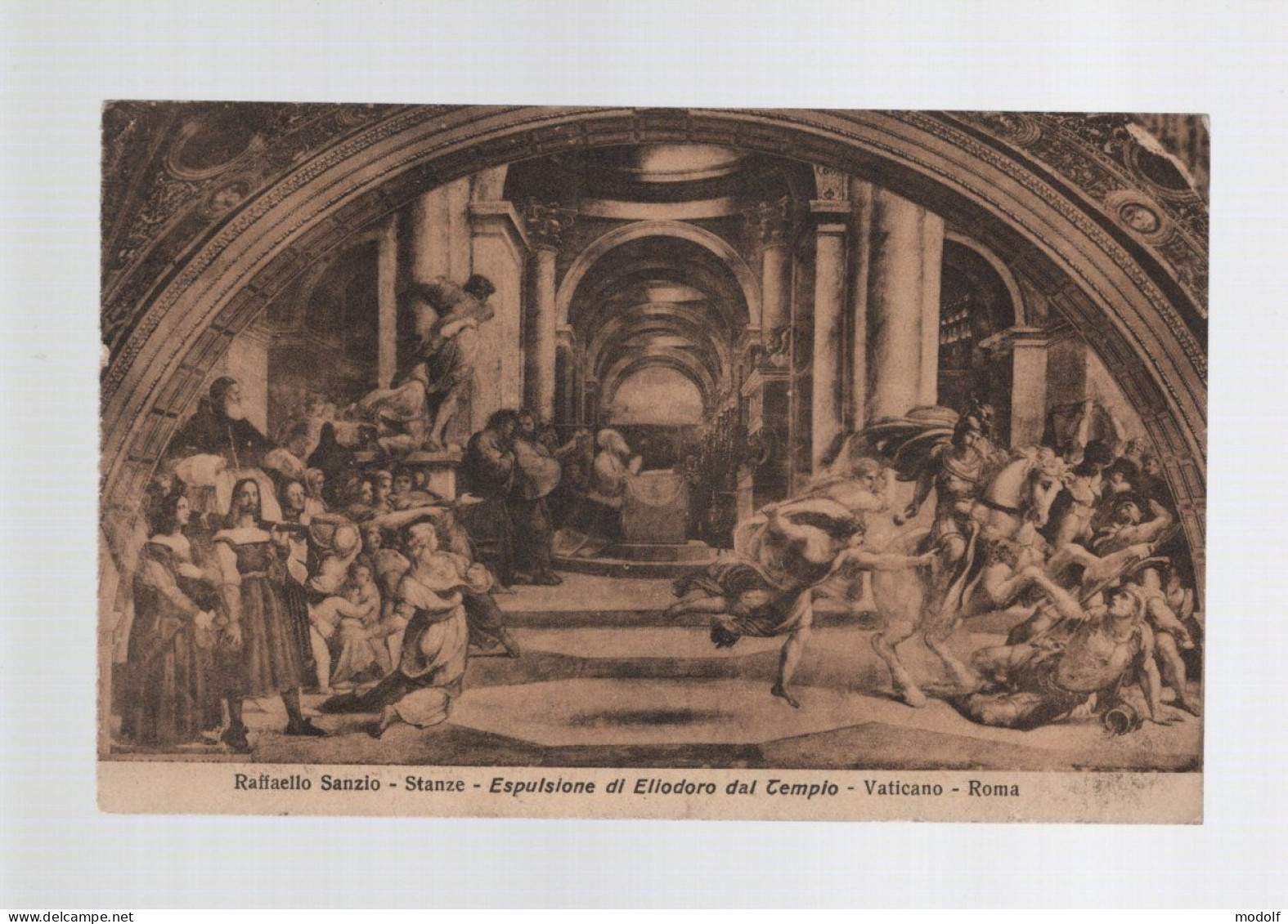 CPA - Arts - Tableaux - Raffaello Sanzio - Stanze - Espulsione Di Eliodoro Dal Templo - Vaticano - Roma - Non Circulée - Peintures & Tableaux