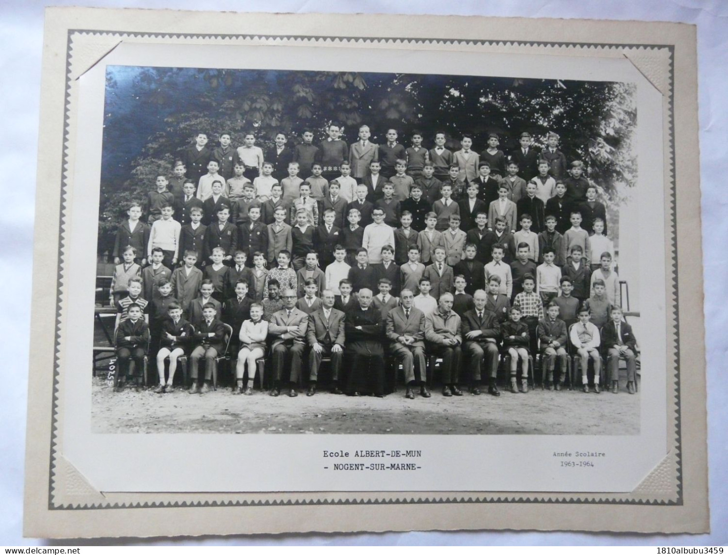 PHOTO ANCIENNE (24 X 18 Cm) : Scène Animée - Ecole Albert-de-Mun - Nogent-sur-Marne 1963-64 - Places