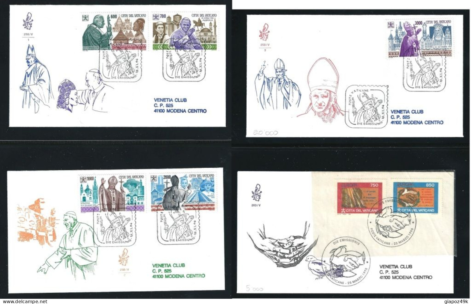 ● VATICANO 472 FDC 1978 / 2002 ֍ Giovanni PAOLO II ● COLLEZIONE FDC completa fino al 2002 ● SOTTO COSTO ● Lotto XX ●