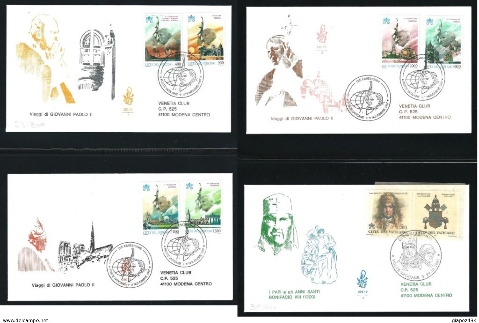 ● VATICANO 472 FDC 1978 / 2002 ֍ Giovanni PAOLO II ● COLLEZIONE FDC completa fino al 2002 ● SOTTO COSTO ● Lotto XX ●