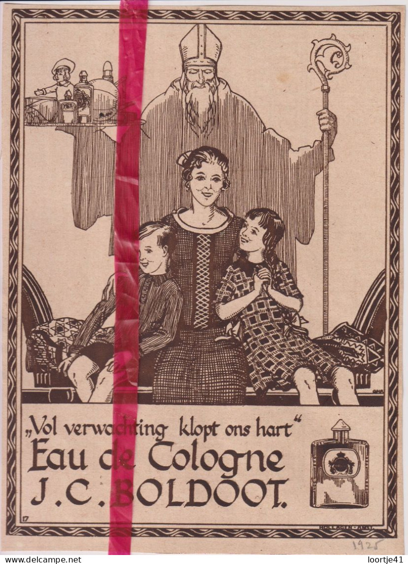 Pub Reclame - Eau De Cologne - JC Boldoot - Sinterklaas - Orig. Knipsel Coupure Tijdschrift Magazine - 1925 - Non Classés