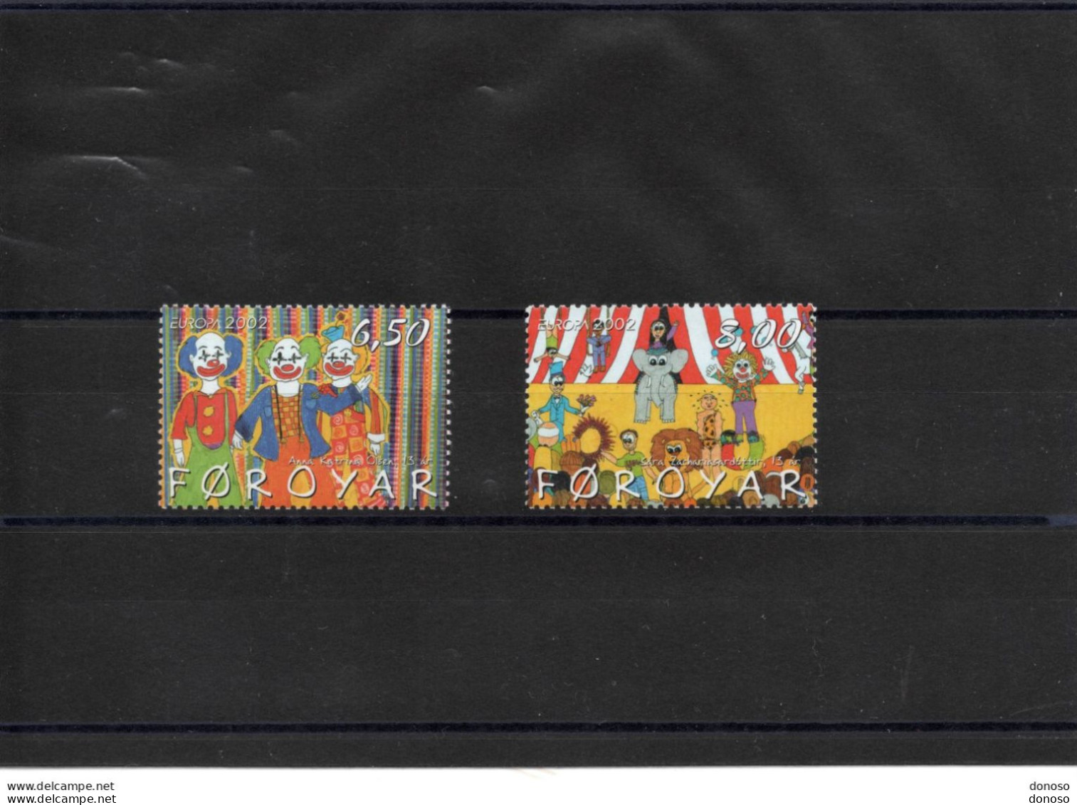 FEROË 2002 Europa, Le Cirque, Clowns Yvert 419-420, Michel 423-424 NEUF** MNH Cote : 6 Euros - Féroé (Iles)