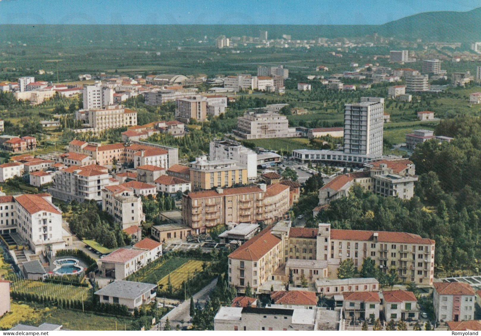 CARTOLINA  C16 ABANO TERME,PADOVA,VENETO-VEDUTA AEREO-STORIA,MEMORIA,CULTURA,RELIGIONE,BELLA ITALIA,VIAGGIATA 1969 - Padova (Padua)