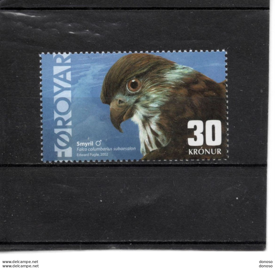 FEROË 2002 Animaux, Oiseau, Faucon émerillon Yvert 427 NEUF** MNH Cote : 13 Euros - Féroé (Iles)