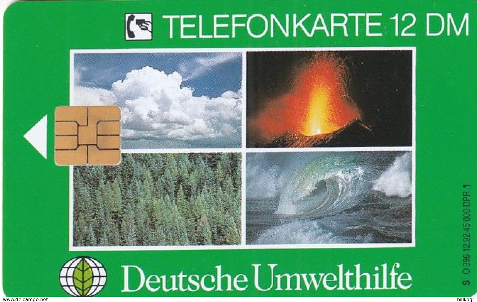 GERMANY(chip) - Seal(O 396), Tirage 45000, 12/92, Mint - O-Series : Séries Client