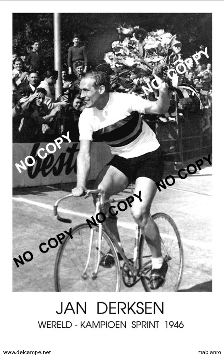 PHOTO CYCLISME REENFORCE GRAND QUALITÉ ( NO CARTE ) JAN DERKSEN 1946 - Cyclisme