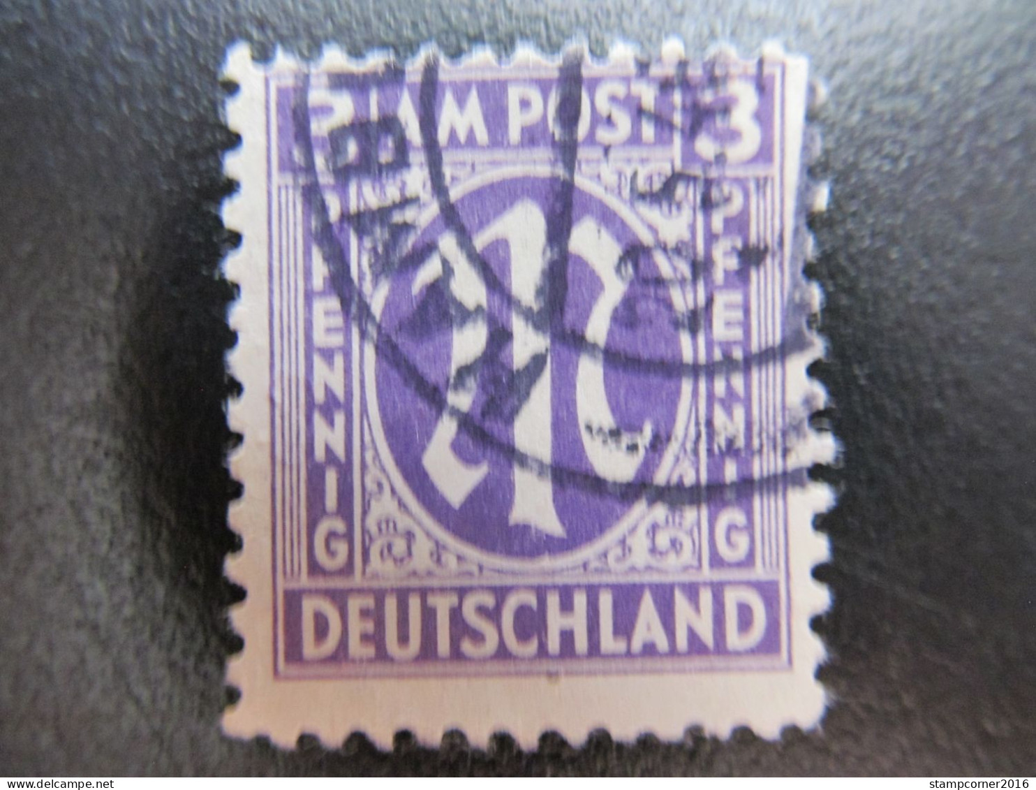 Bizone Nr. 17bBCz, 1945, Gestempelt, BPP Geprüft, Mi 120€  *DEK130* - Oblitérés