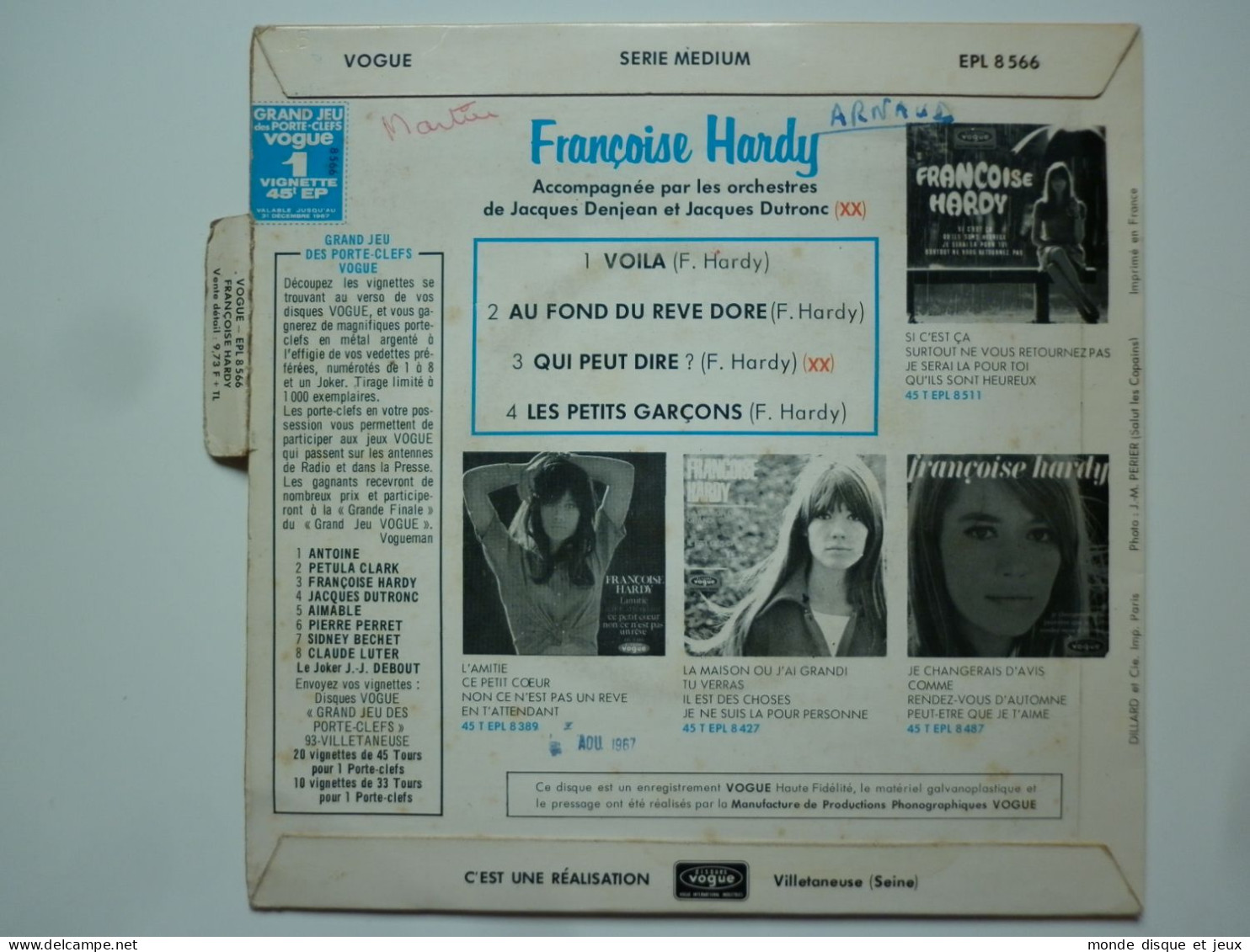 Françoise Hardy 45Tours EP Vinyle Voilà / Qui Peut Dire ? - 45 T - Maxi-Single