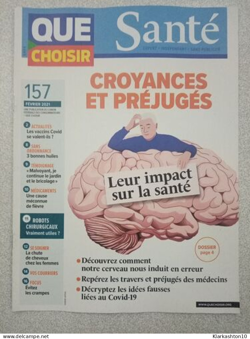 Que Choisir Santé N° 157 - Ohne Zuordnung