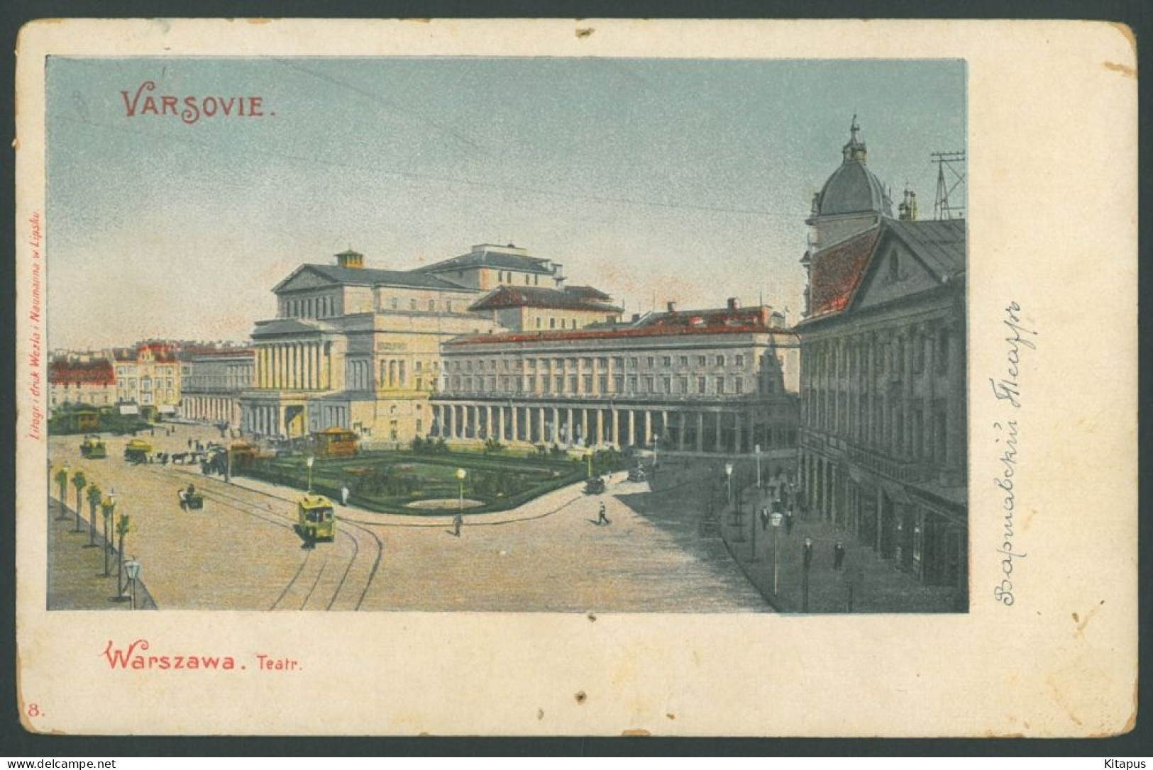 WARSZAWA Vintage Postcard 1906 Warsaw Varsovie Warschau Poland - Pologne