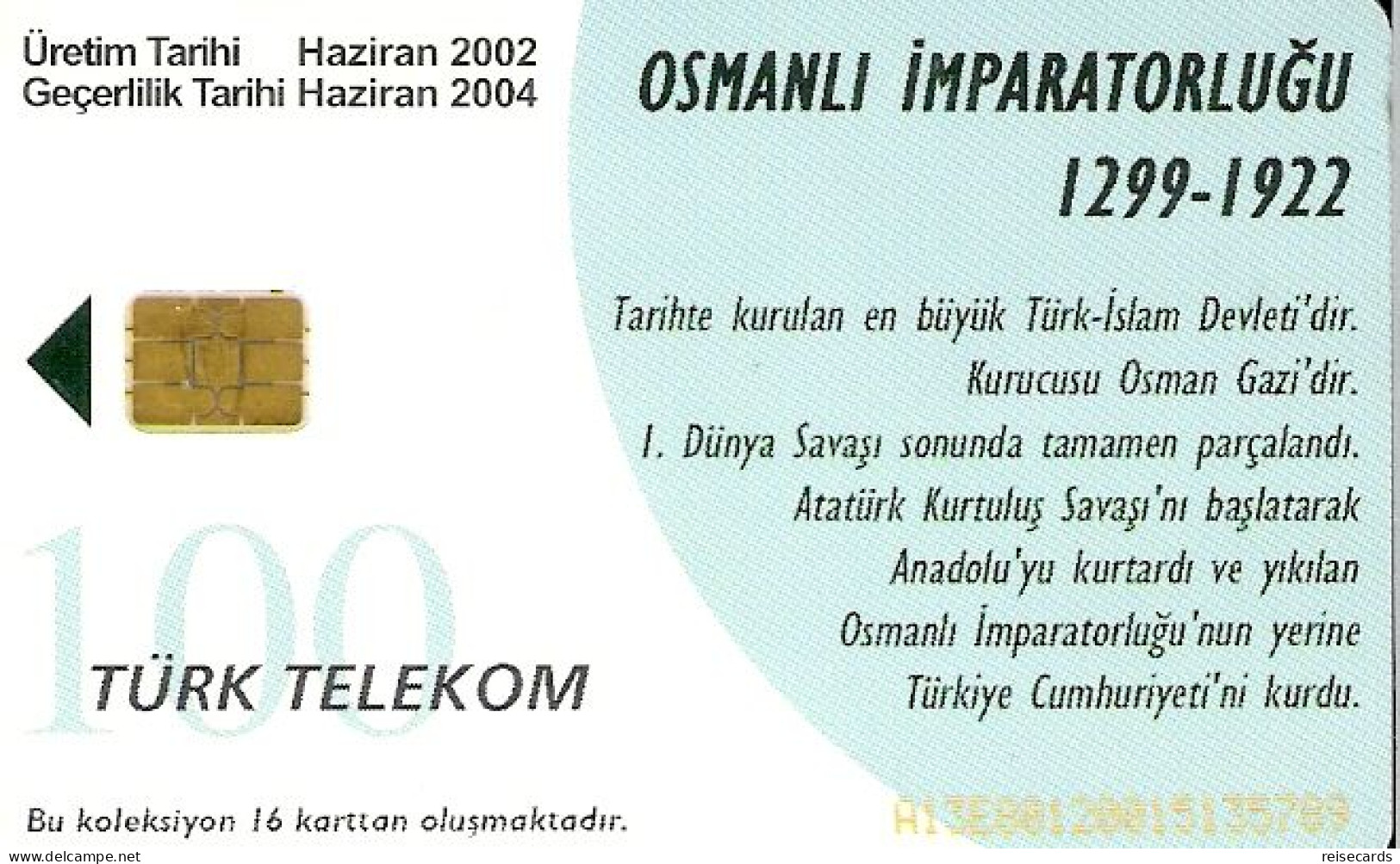 Türkiye: Türk Telecom - 2002 Osmanli Imparatorlugu - Turquie