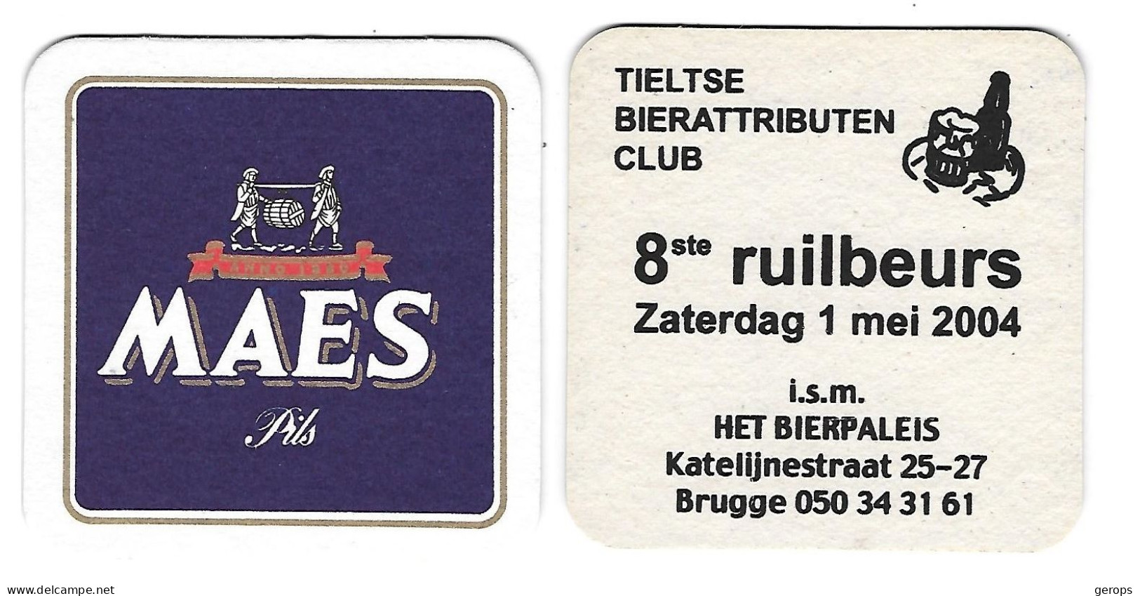 318a Brij. Maes Waarloos Rv Tieltse BA Club 1 Mei 2004 - Beer Mats