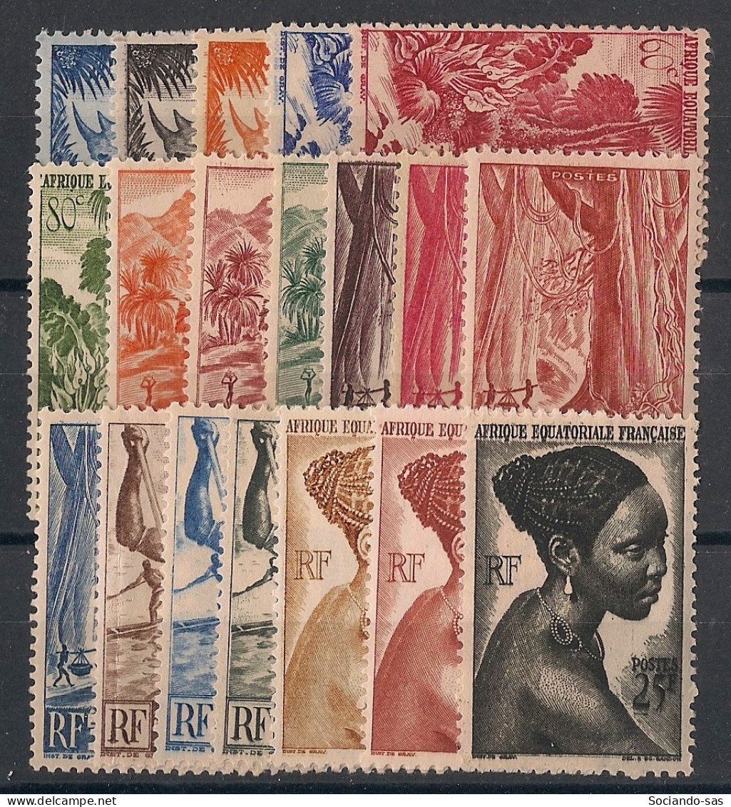 AEF - 1947 - N°YT. 208 à 226 - Série Complète - Neuf Luxe ** / MNH / Postfrisch - Ongebruikt