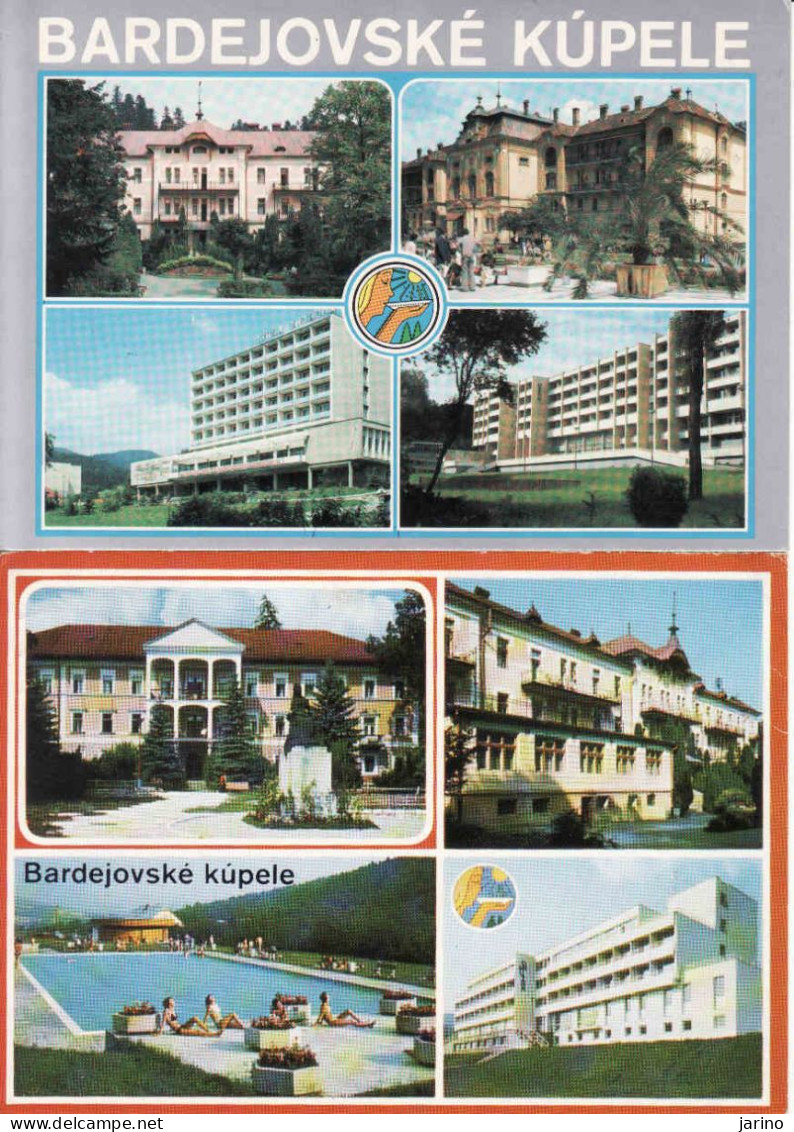 Slovakia, 2 X Bardejovské Kupele, Spa, Kupelný Dom Alžbeta, Dukla, Družba, Used - Slovakia