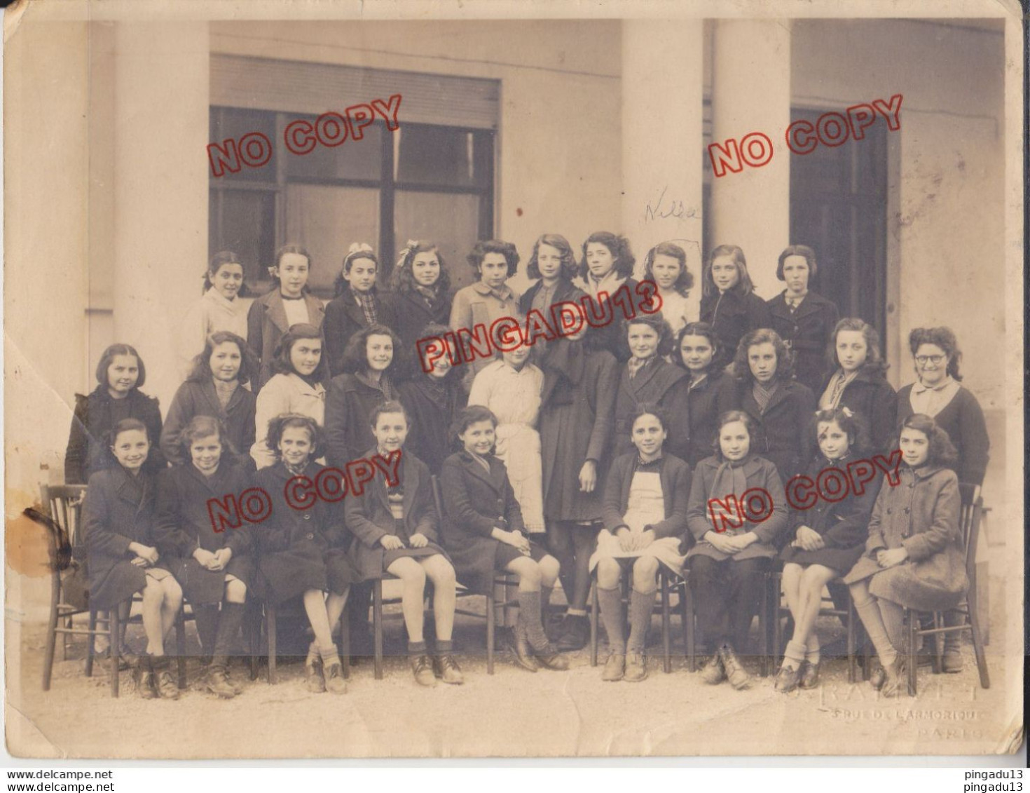 Fixe Arles Collège Pension Année 1946-1947 Photo De Classe - Personnes Identifiées