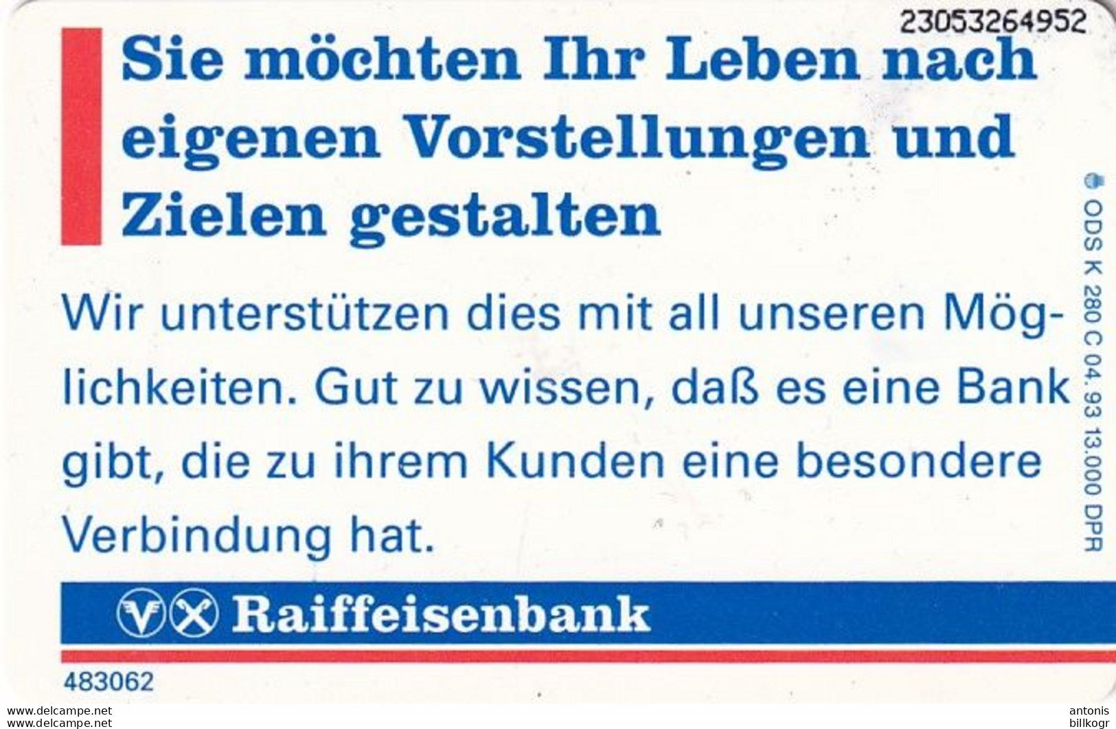 GERMANY - Wir Machen Den Weg Frei/Raiffeisenbank(K 280 C), Tirage %13000, 04/93, Mint - K-Series : Série Clients