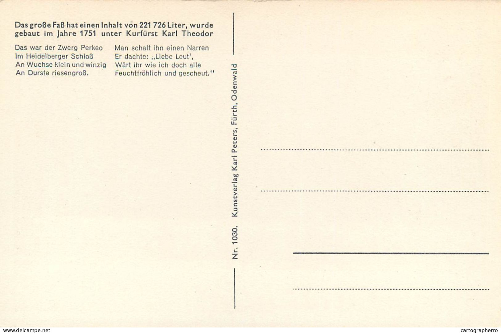 Postcard Germany Das Grosse Heidelberg Fab - Other & Unclassified
