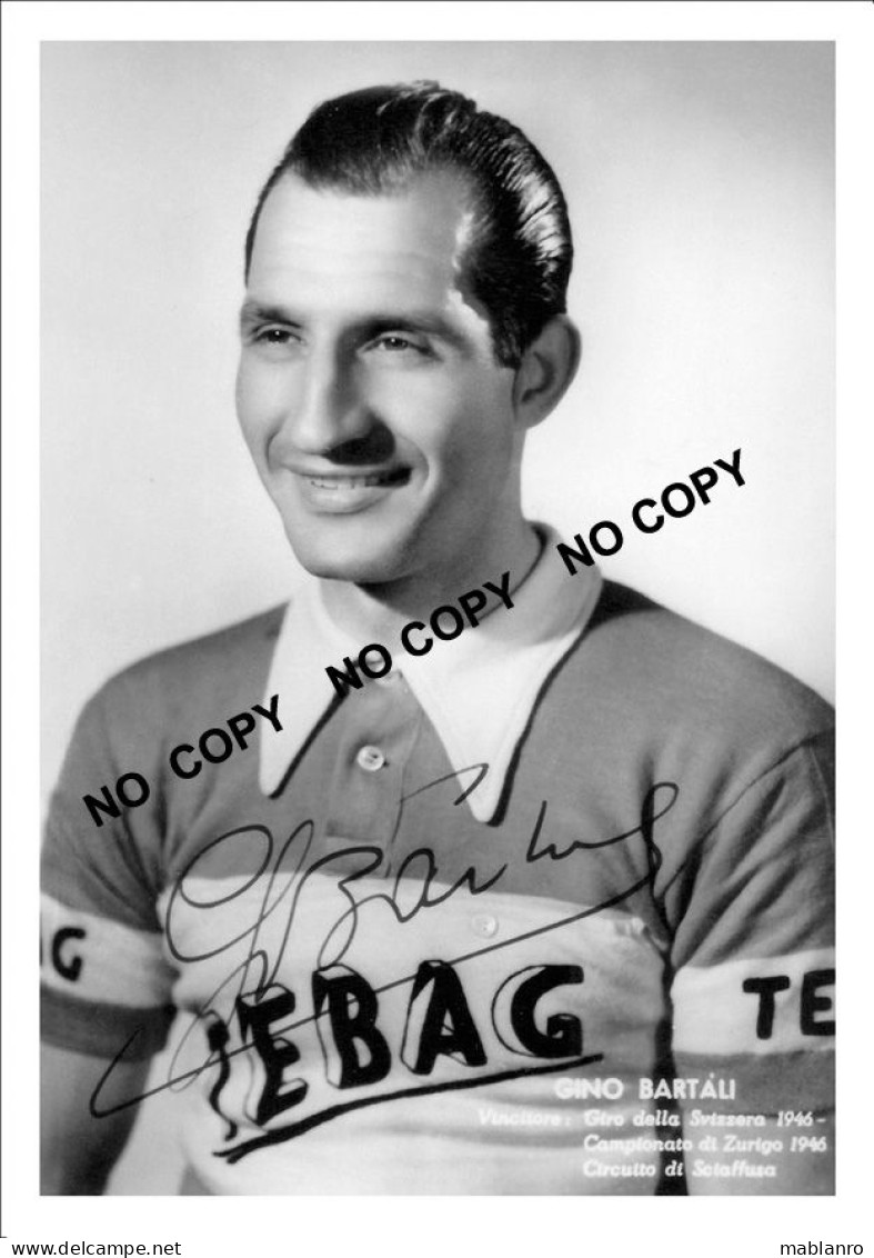 PHOTO CYCLISME REENFORCE GRAND QUALITÉ ( NO CARTE ) GINO BARTALI TEAM TEBAG 1947 - Radsport