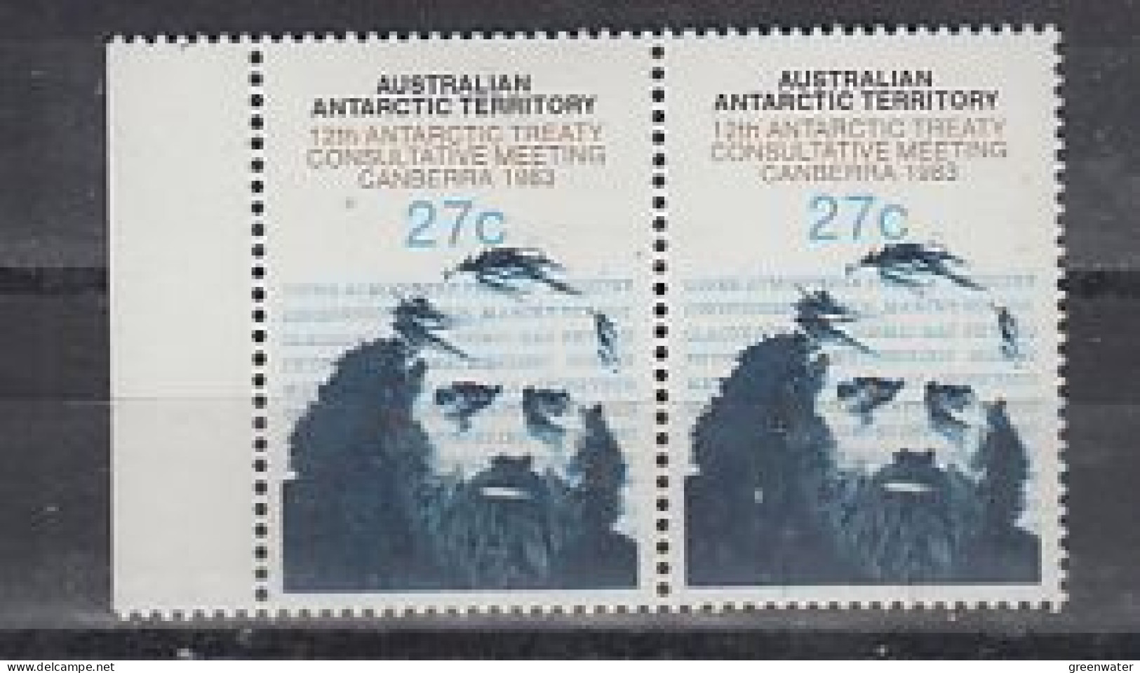 AAT 1983 Antarctic Treaty 1v (pair)  ** Mnh (59932A) - Neufs