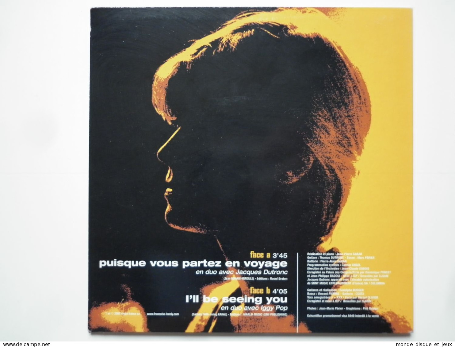 Françoise Hardy 45Tours Vinyle Puisque Vous Partez En Voyage / I'll Be Seeing Yo - Autres - Musique Française