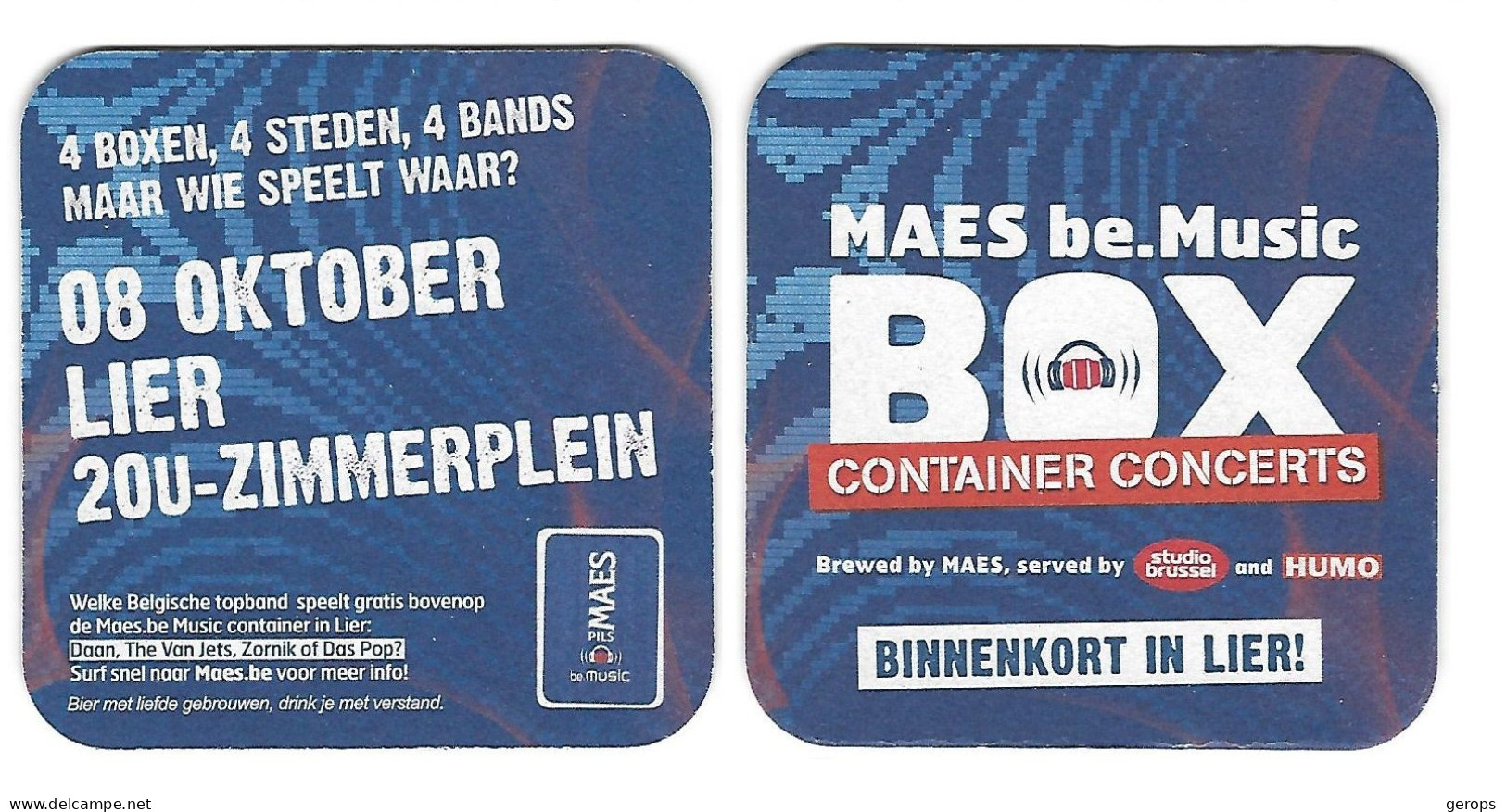 325a Brij. Maes Waarloos Rv Container Concerts 08 Okt. Lier  93-93 - Sous-bocks