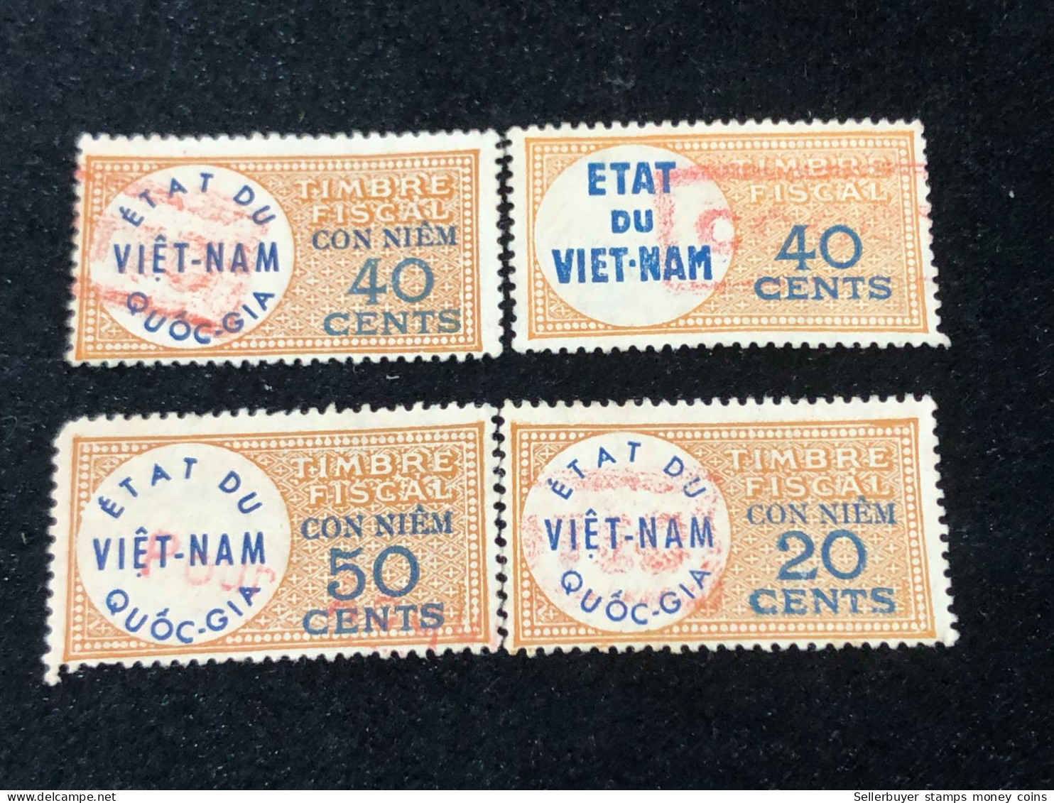 Vietnam South Wedge Before 1975(0$20 40 40 50 Wedge Has Been Used ) 4pcs 4 Stamps Quality Good - Collections
