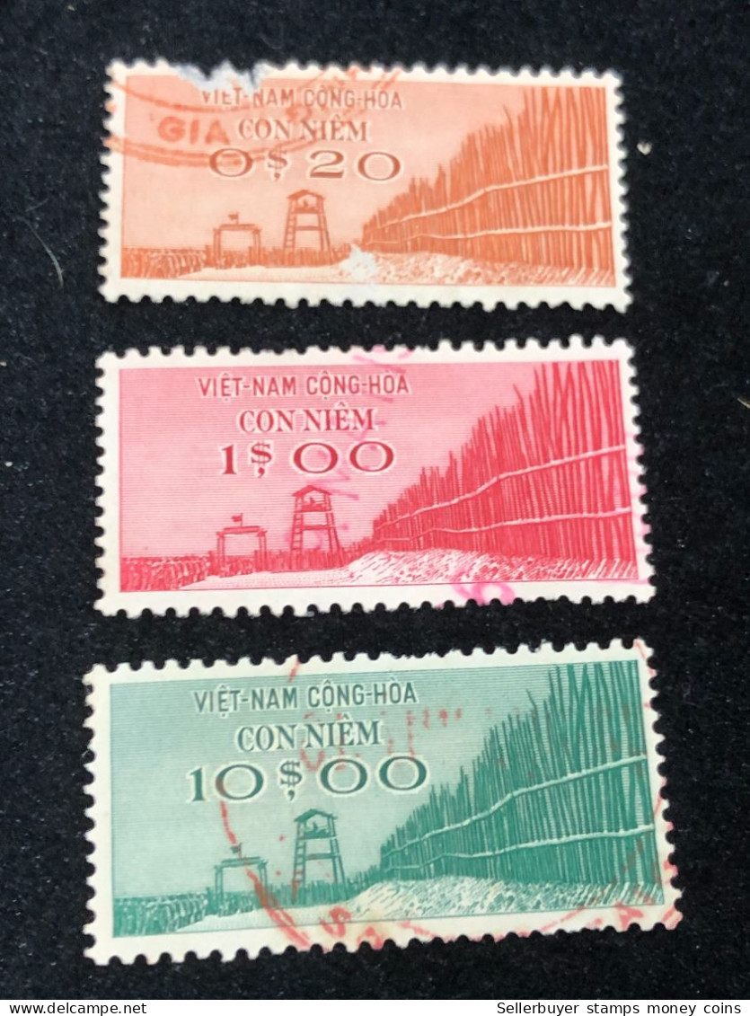 Vietnam South Wedge Before 1975(1 10 $20  Wedge Has Been Used ) 3 Pcs 3 Stamps Quality Good - Collections