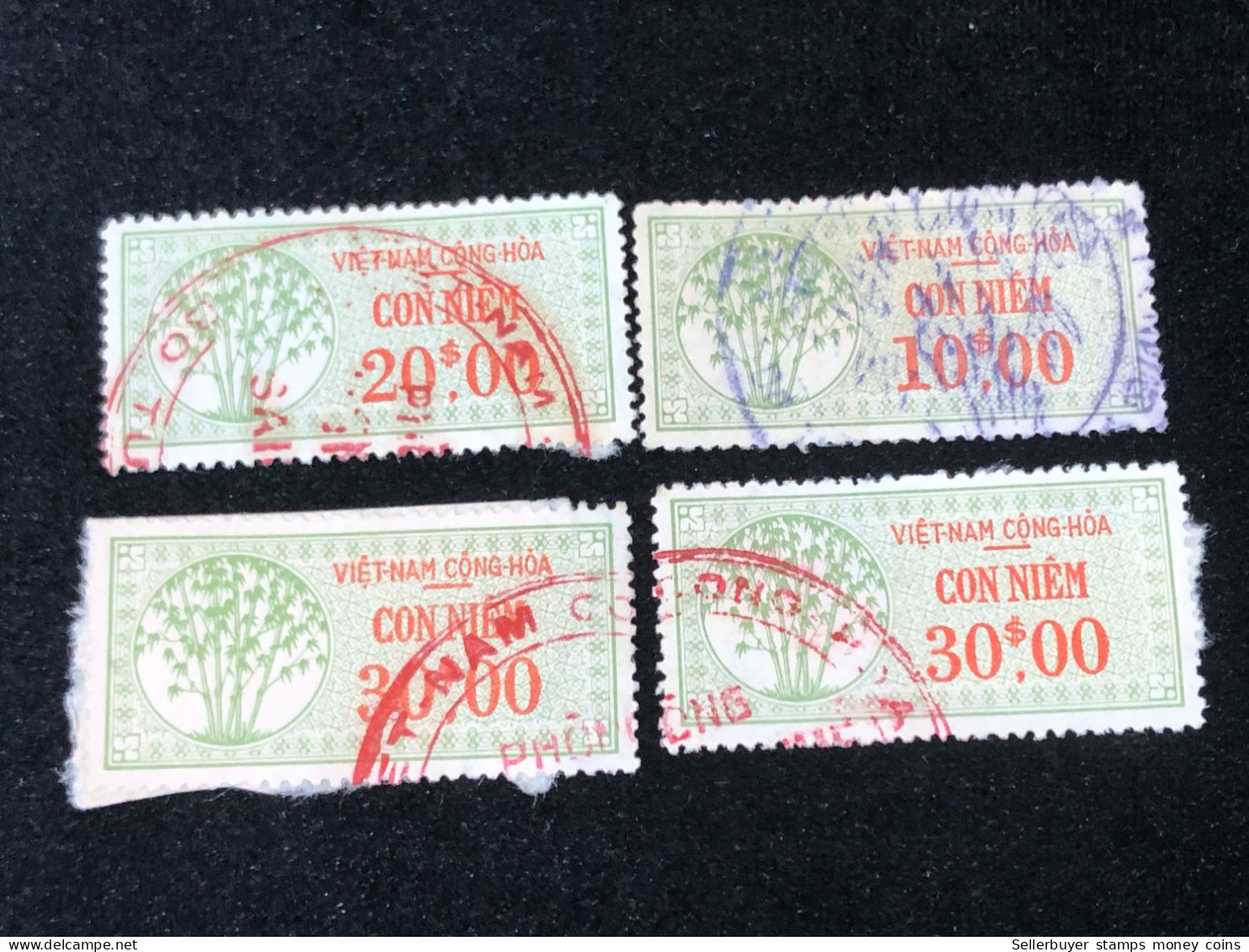 Vietnam South Wedge Before 1975( Wedge Has Been Used ) 4 Pcs 4 Stamps Quality Good - Collections