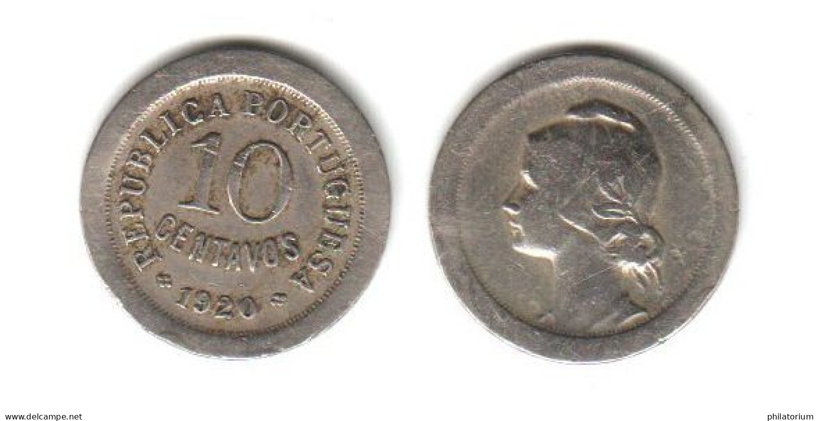PORTUGAL 10 Centavos 1920, KM#570, - Portugal