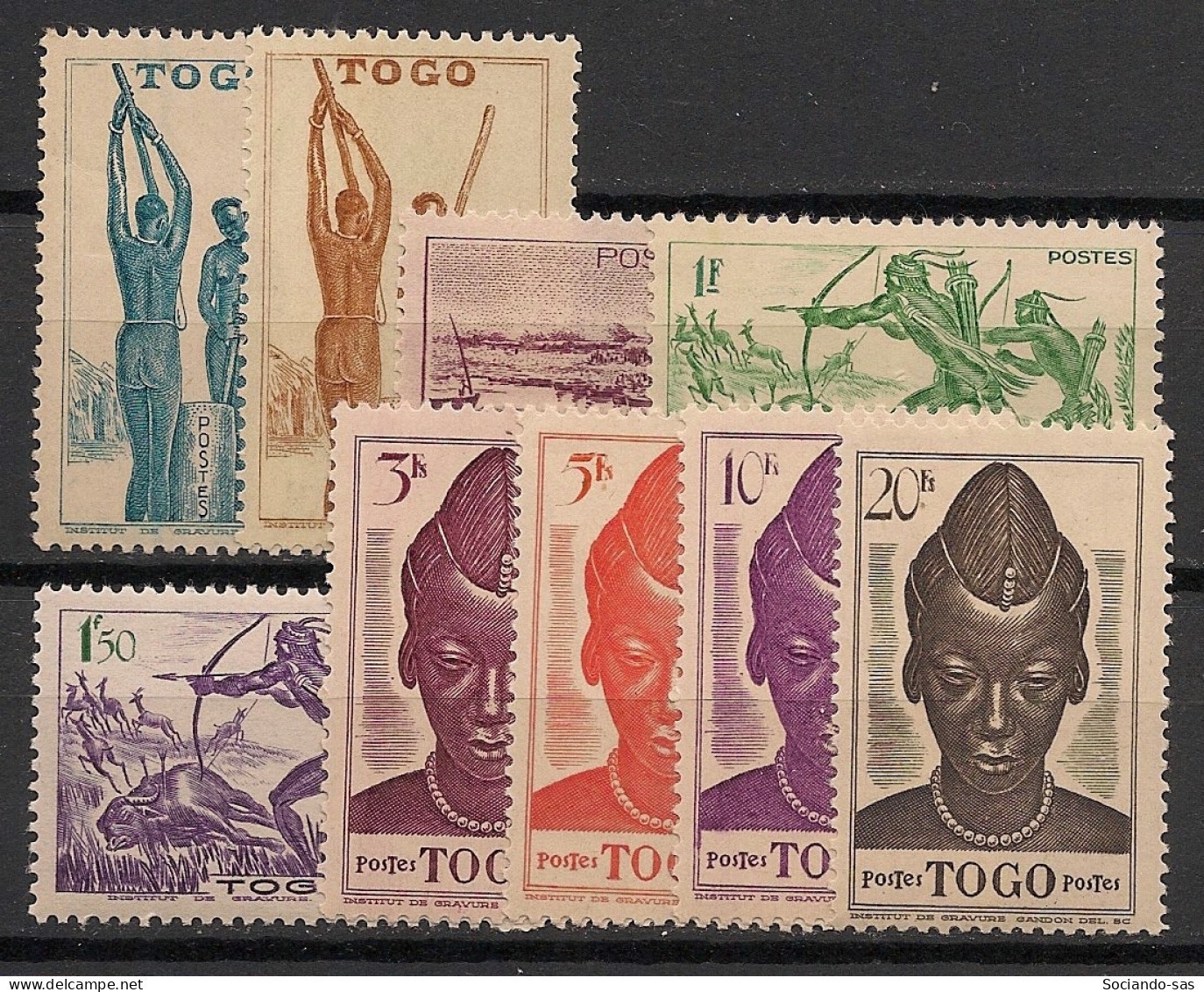 TOGO - 1942-44 - N°YT. 217 à 225 - Série Complète - Neuf Luxe** / MNH / Postfrisch - Unused Stamps