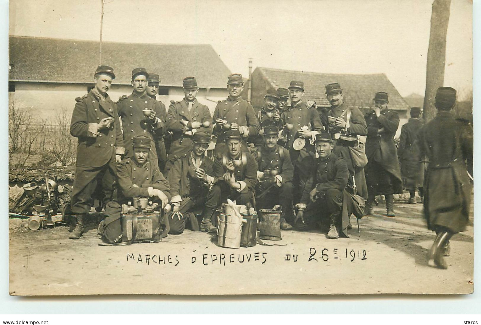 Carte Photo - Marches D'épreuves Du 26ème 1912 - Regimente